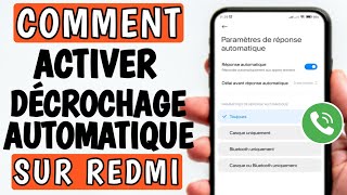 Comment activer les appels de réponse automatique sur Xiaomi Redmi  décrochage automatique redmi [upl. by Adnamra]