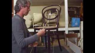 How To Hand Weave A Bentwood Chair Seat [upl. by Desma]