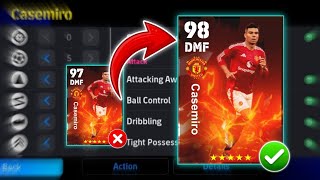 How To Upgrade 98 Rated Casemiro In Efootball 2025  Casemiro Efootball 2025 Max Level🥳✅ [upl. by Atsilac]