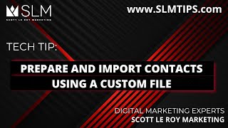 Tech Tip Prepare and Import Contacts Using a Custom File [upl. by Casi608]