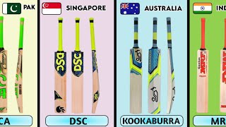 Cricket Bat Brand From Different Countries dataa2z india usa pakistan [upl. by Ojadnama766]