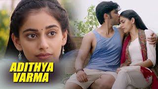 Dhruv Vikram and Banita Sandhu Kissing Scene  Adithya Varma Movie Scene  B4U [upl. by Itsa]