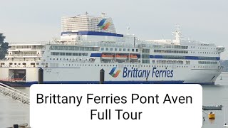 Brittany Ferries PONT AVEN  Full Tour [upl. by Haggai]