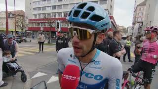 Matteo Sobrero  Interview at the finish  Stage 2  Tour de Romandie 2023 [upl. by Zuliram579]