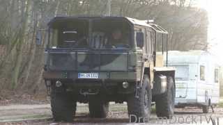 DIESEL TRUCK ENGINE COLD START IN WINTER  DIESELMOTOR ARMY TRUCK 4x4 MAN KAT [upl. by Nylear]