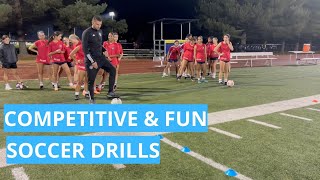 COMPETITIVE AND FUN DRILLS  SOCCER [upl. by Creath]