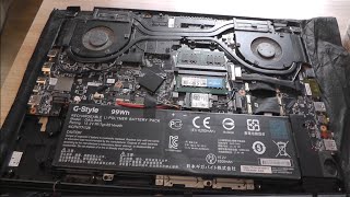 Cleaning and replacing thermal paste and disk on a Gigabyte AERO 17 KC 8RU6150SH laptop after 3 year [upl. by Nyliak]