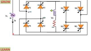 Step Down Bridge Type  Cycloconverter With Discontinuous Load Currentहिन्दी [upl. by Bee]