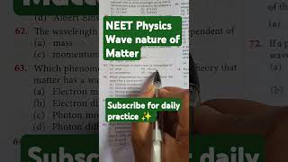 Neet Physics MCQ Neet quiz for daily practice neet physics viralvideo pw trendingshorts [upl. by Anikas]