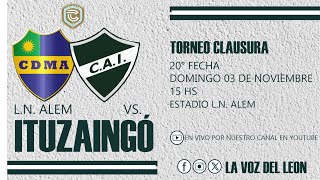 Alem vs ITUZAINGÓ EN VIVO  20° FECHA Primera C Torneo Clausura 2024 [upl. by Enortna]