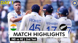 India vs New Zealand 2nd Test Day 1 Highlights  IND vs NZ 2nd Test Match Highlights  IND vs NZ [upl. by Yrot74]