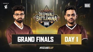 Deepavali BattleMania 2024  HINDI  Grand Finals D1  BGMI  Ft IQOO SouL Carnival 8Bit etc [upl. by Nyrmac]