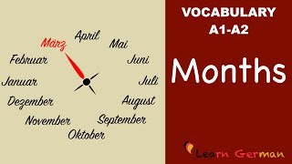 Learn German Vocabulary  Months in German Monate [upl. by Atiugram]