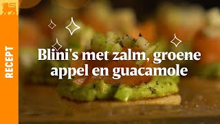 Blinis met zalm groene appel en guacamole [upl. by Porcia]