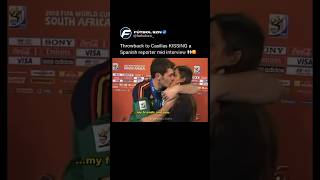 Casillas KISSES a Spanish Reporter on LIVE TV 😱🔥casillas wife fyp [upl. by Rollie888]