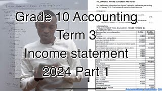 Grade 10 Accounting Term 3  Income Statement 2024 Part 1 [upl. by Kela494]