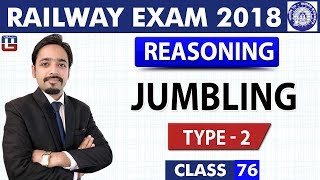 RRB  Railway ALP  Group D  Jumbling  Type 2  Class 76  Reasoning  8 PM [upl. by Divine]