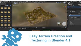 Easy Terrain Creation and Texturing in Blender 41 [upl. by Ytissac618]