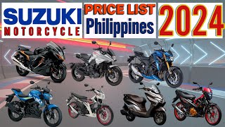 SUZUKI Motorcycles Price List in Philippines 2024 [upl. by Bork]