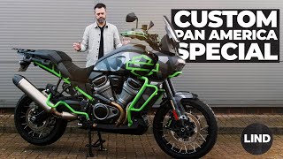 INCREDIBLE Custom HarleyDavidson Pan America Special  FloGreen [upl. by Fauman138]