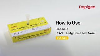 ENG How to use the Corona SelfTest KitBIOCREDIT COVID19 Ag Home Test Nasal BOX Type [upl. by Rocco]