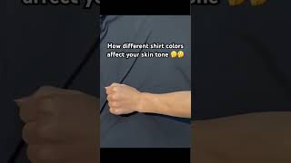 How different shirt colors affect your skin tone🤨🤨 facts viralshort funny entertaining [upl. by Ahcropal]