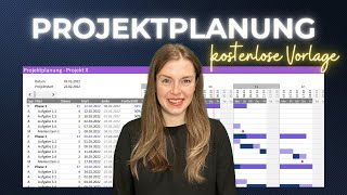 Excel Gantt Diagramm Professionelle Projektplanung mit Scrollbar KW Meilensteinen Fortschritt [upl. by Pillyhp]