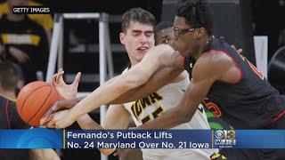 Fernando’s Putback Lifts No 24 Maryland Over No 21 Iowa [upl. by Afinom815]