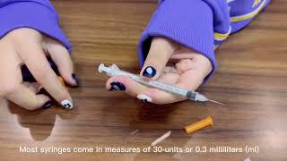 How many units are in a insulin syringe [upl. by Thorr]