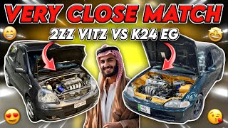 2zz Vitz VS K24 Honda 🔥 Close Match 🤩 Kela On Peak 🍌 TEAM4K [upl. by Marie151]