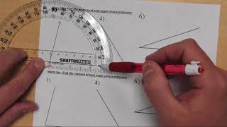 Measuring Angles Using A Protractor [upl. by Alliuqahs]