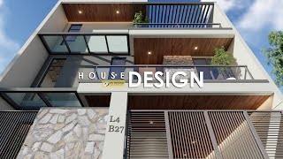 MODERN HOUSE DESIGN  3 STOREY HOUSE with DECK  750m x 1000m 225 sqm  5 BEDROOM [upl. by Nilahs]