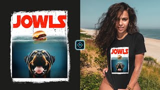 Rottweiler Dog TShirt Design for Redbubble in Photoshop Tutorial [upl. by Natrav]