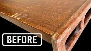 I Restored a Designer Teak Coffee Table [upl. by Crescint]