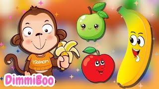 Apples and Bananas Song  I Like To Eat Apple And Bananas Nursery Rhymes  Baby amp Kids Songs [upl. by Onavlis]