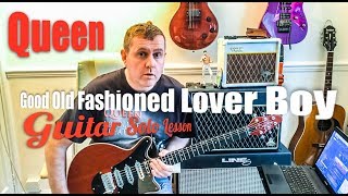 Queen  Good Old Fashioned Lover Boy  Guitar Solo Tutorial Top Of The Pops Version [upl. by Elwira]