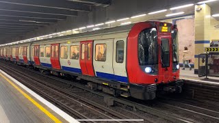 District line arriving and departing Aldgate East Station [upl. by Sharman]