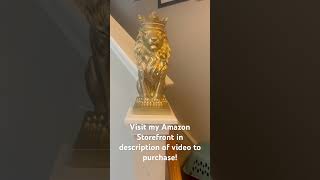 Gold Lion Statue by LCLC decohome review Link to Amazon storefront httpsamznto3CPKbId amazon [upl. by Minton]