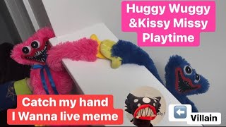 Huggy Wuggy Plush playtime I wanna live Meme w Kissy Missy amp Killy Willy Plushy version story [upl. by Attela]