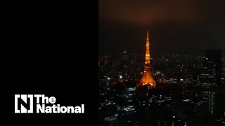 Earthquake sends buildings swaying in Japanese capital [upl. by Attenborough]