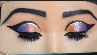 Easy Glitter eyemakeup tutorial 🤩 eyemakeuptutorial trending ManojDey 5MinuteCraftsYouTube [upl. by Polik190]