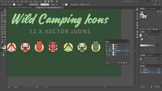 0808 Presenting Icons — Graphic Design Create a Camping Icon SetENG [upl. by Hali]