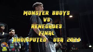 MONSTER BBOYS VS RENEGADESUNDISPUTED MASTERS USA 2024CREW FINAL [upl. by Llednyl]