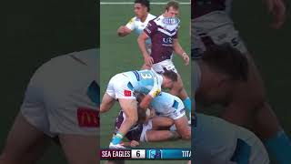 The Sea Eagles presents the perfect set after a kickoff 🤤🤤🤤 9WWOS NRL [upl. by Jelsma]