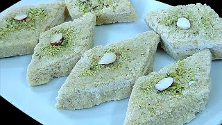 দারুণ মজার সুজির কটকটি বরফি  sujir kotkoti borfi recipe [upl. by Nnylg]