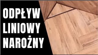 Odpływ liniowy narożny i brodzik w jodełke [upl. by Ativak801]