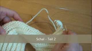 Schal stricken  Teil 2 abketten Patentmustermp4 [upl. by Marquita]