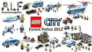 All Lego City Forest Police Sets 2012  Lego Speed Build Review [upl. by Ellemrac]