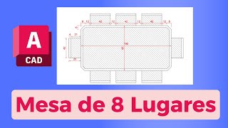 Como Fazer Uma Mesa No AutoCAD [upl. by Glendon950]