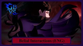 Granblue Fantasy Versus Rising Belial Interactions English [upl. by Euqinay]